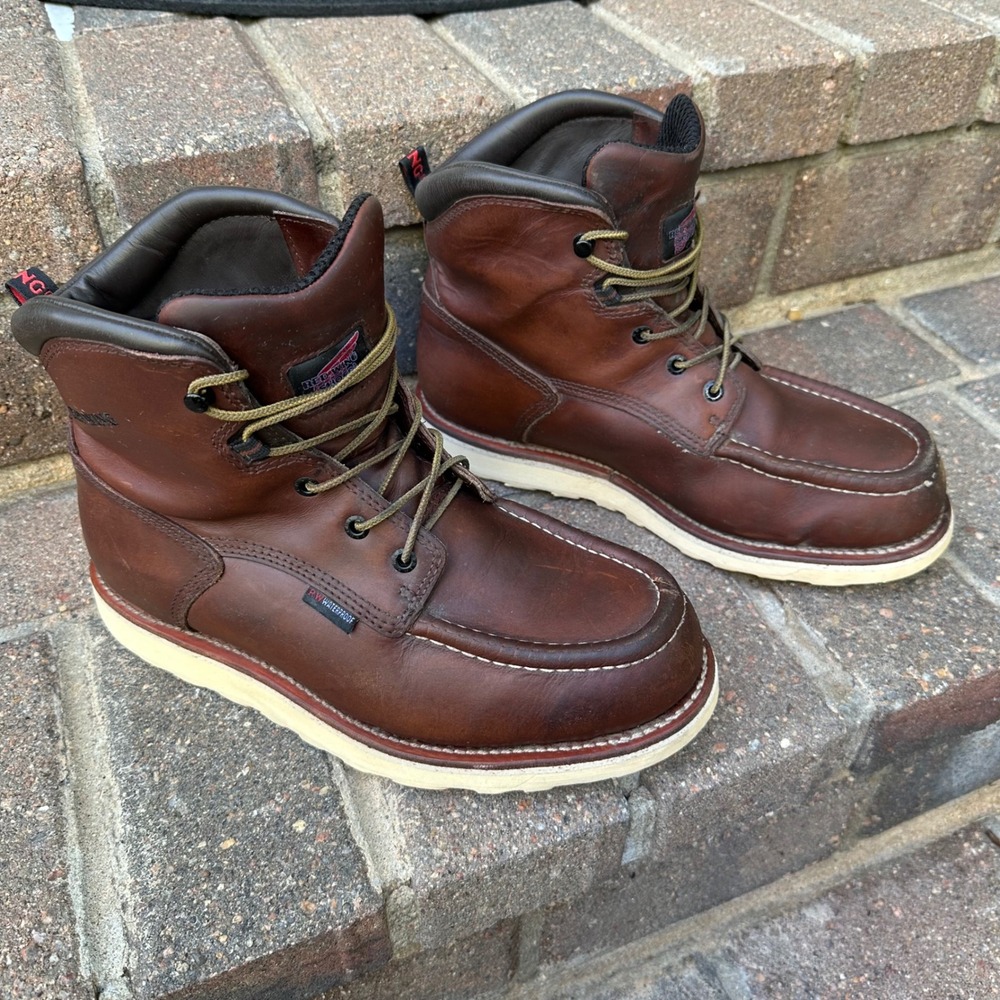 Red Wing 405 Traction Tred 6" Waterproof Work Boots Men's Size 9.5 E2 WIDE